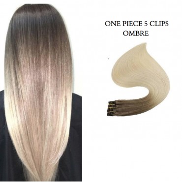 HUMAN HAIR CLIP IN ONE PIECE OMBRE (40/50/60 CM)