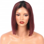 LACE FRONT WIG LISSE BOB OMBRE BURGUNDY
