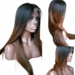 LACE FRONT LISSE OMBRE CHOCOLAT