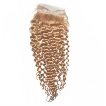 LACE CLOSURE KINKY CURLY BLOND MIEL