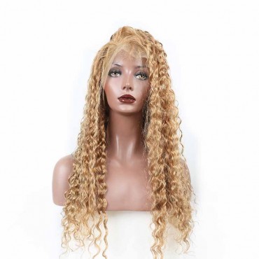 FULL LACE LISSE BLOND CURLY  PERUVIEN NATUREL